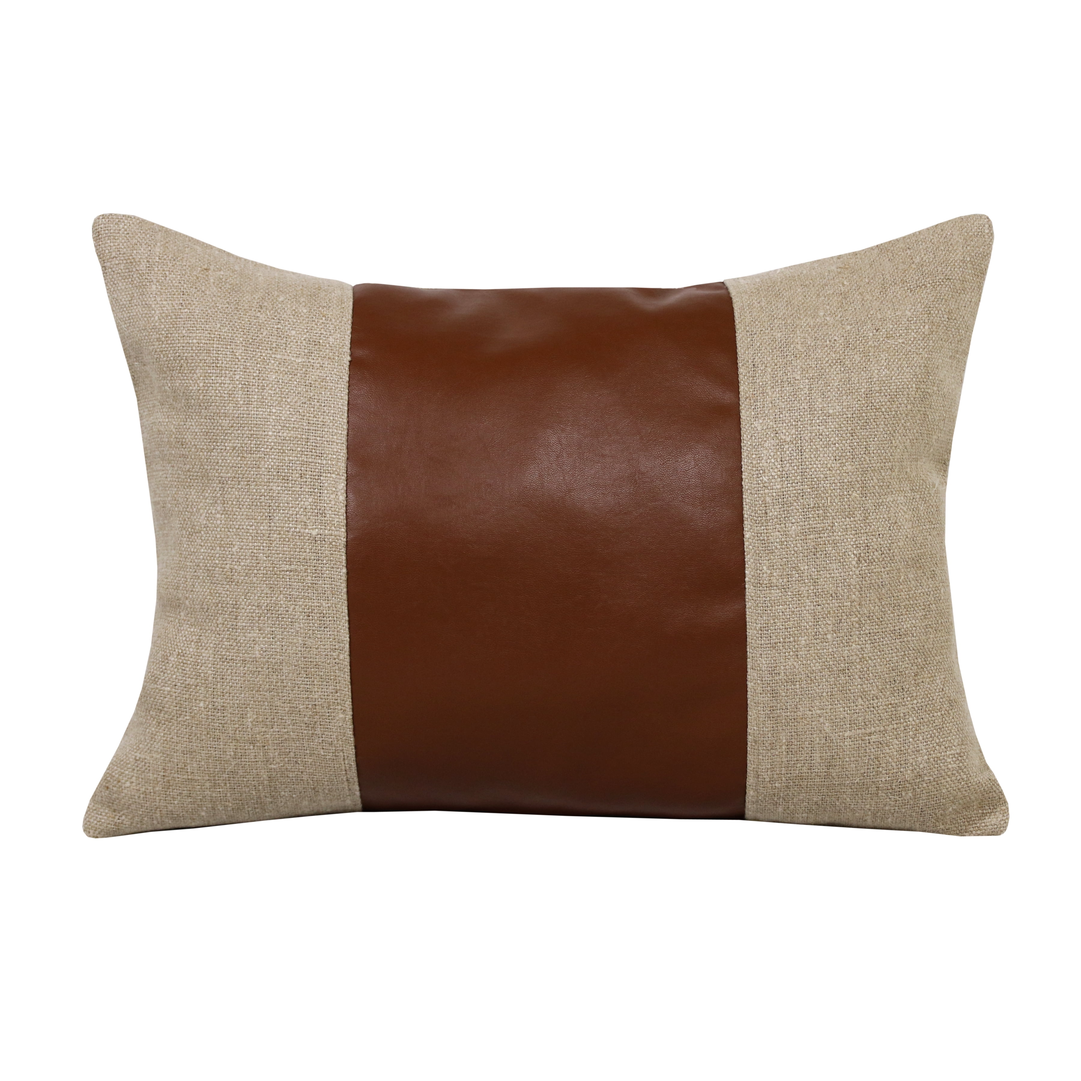 Harlow Hill Faye 14" x 20" Tan/Brown Striped Linen Adult Decorative Throw Pillow Cover