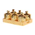 thumbnail image 2 of Juego de Tarros de Almacenamiento de Cocina, Recipiente Dorado con Asa, Bandeja Organizadora Hermética para Dulces, Frutas Secas Y Postres., 2 of 9