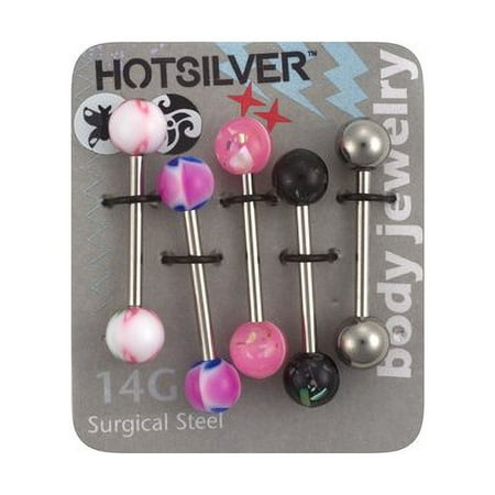 Tongue Barbells, 5pk