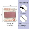 thumbnail image 4 of Griffin Silk Bead Cord Perlseide – Dark Pink Color – Size 10 (0.90mm) – 2 Meters per Card – Stainless Steel Needle Attached – for Knotting Pearls, Gemstones, Crystals and Beads, 4 of 5
