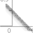 thumbnail image 4 of Solid 14K White Gold 1.5mm Diamond-cut Spiga with Lobster Lock Chain - 16", 4 of 8