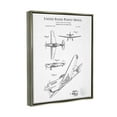 thumbnail image 3 of Stupell Industries Detailed Airplane Diagram Graphic Art Luster Gray Floating Framed Canvas Print Wall Art, Design by Karl Hronek, 3 of 6