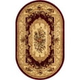 thumbnail image 1 of Unique Loom Tapis Motif Médaillon Versailles 3' 3 x 5' 3 Ovale Bordeaux/ivoire, 1 of 1