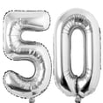 thumbnail image 2 of Globos de 50 Números Plata 50 Años de Edad Grande Grande Gigante Jumbo Foil Mylar Number G Jonhamwelbor Jonhamwelbor, 2 of 2