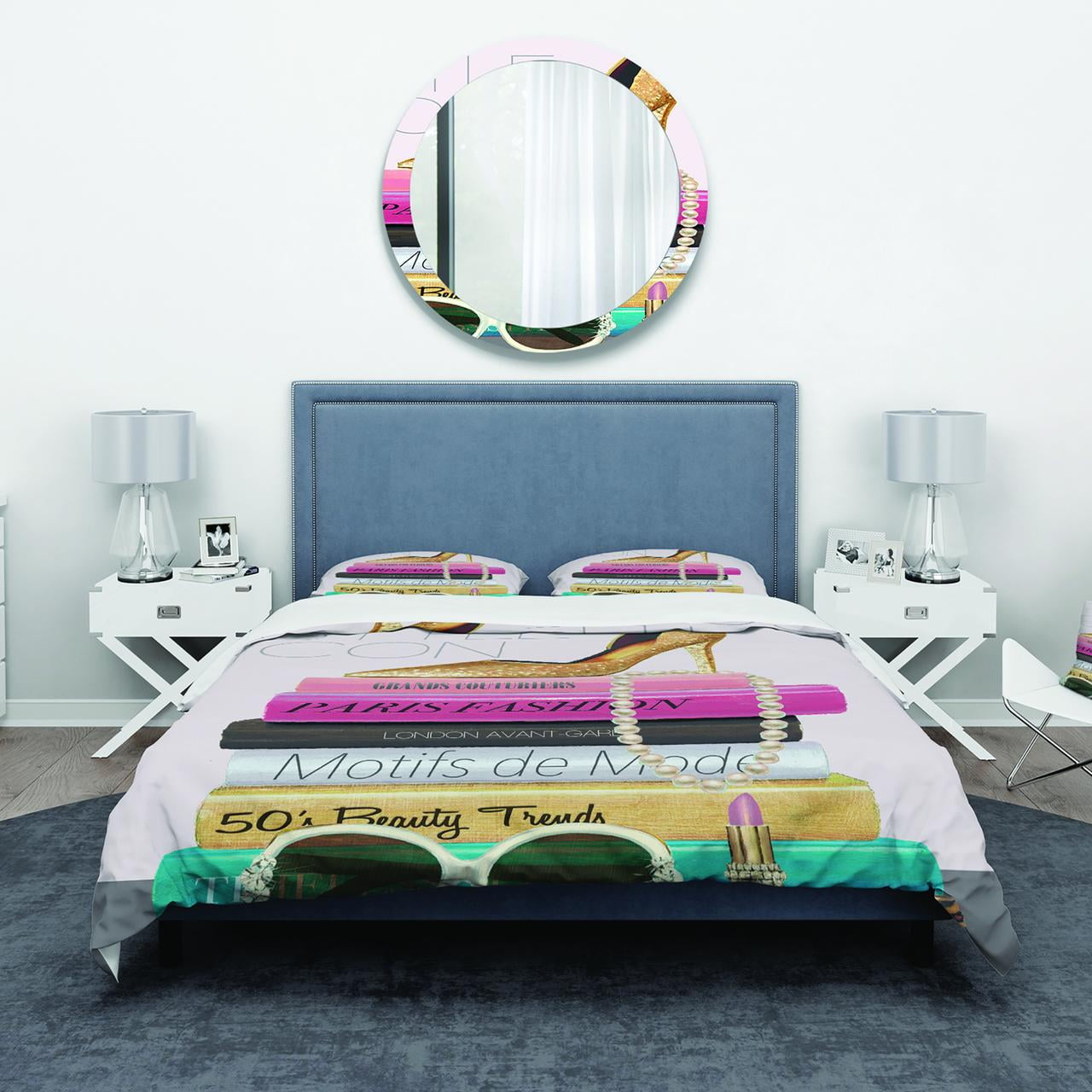 Designart 'Paris Glamourous Gold Style IV' Teenage Duvet Cover Set