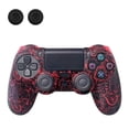 thumbnail image 1 of DATA FROG Silicone Case for PS4 Controller - Red Phoenix Feather Skin Cover for PlayStation 4 Pro/Slim, Anti-Slip Grip, Protective Sleeve with Thumb Grips, Easy Access to All Buttons & Controls, 1 of 2