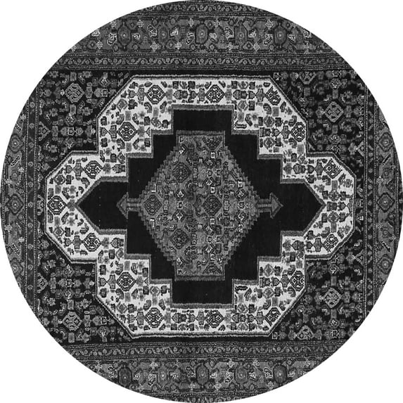 Ahgly Company Indoor Round Persian Gray Traditional Area Rugs, 6' Round