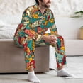 thumbnail image 7 of Salouo Funny Owl Bird Print Button-Front Long Sleeve Pajama Set for Men, Soft 2Pjs Men's Long Sleeve Sleepwear-Medium, 7 of 7