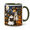 Black, variant on Halloween Mug Ghost Giraffe Rooftop Party Ceramic Coffee Cup for Halloween Lovers