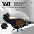 thumbnail image 5 of EMIAH MT032 Ergonomic Office Chair, Genuine Leather Electric Executive Reclining Office Chair with Footrest, Big and Tall Office Chair 400LBS, Comfy Desk Chair with Heavy Duty, Black, 5 of 27