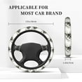thumbnail image 4 of Bingfone Black And White Rose Steering Wheel Cover - Universal 15 Inches Car Steering Wheel Covers Grip Auto Internal Accessories, 4 of 6