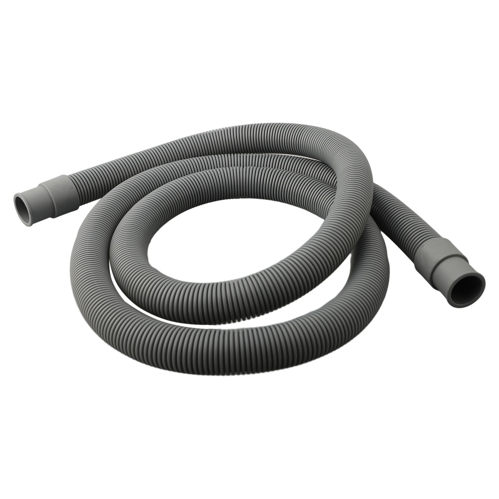 Universal Washing Machine Dishwasher Drain Hose Extension Kit 150cm Gray PP Pipe with Connector Clamps for Easy Installation Flexible Positioning