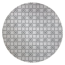 Checked White Area Rug by Kavka Designs