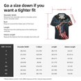 thumbnail image 5 of Susaid American Flag Print Men's Polo Shirts Button Down Short Sleeve Casual Summer Beach Vintage Shirts for Men-Large, 5 of 5