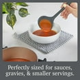 thumbnail image 5 of Tovolo Flex Core Small Silicone Ladle Charcoal Gray Heat Safe Silicone Soup Ladle BPA Free, Dishwasher Safe Small Kitchen Ladle with Precision Pour Lip for Serving Sauces Soups Gravies, 5 of 6
