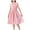 Pink, variant on Riecok Girls' Summer Dresses Solid Color Flutter Sleeve Princess Dress Cute Elegant Tween Big Girls 8-14 Years Casual Party Sleeveless Lapel Collar Button Dress Blue 120