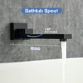 thumbnail image 6 of Rainlex One-Handle 1-Spray Setting Matte Black Bathtub Shower Faucet, 6 of 11