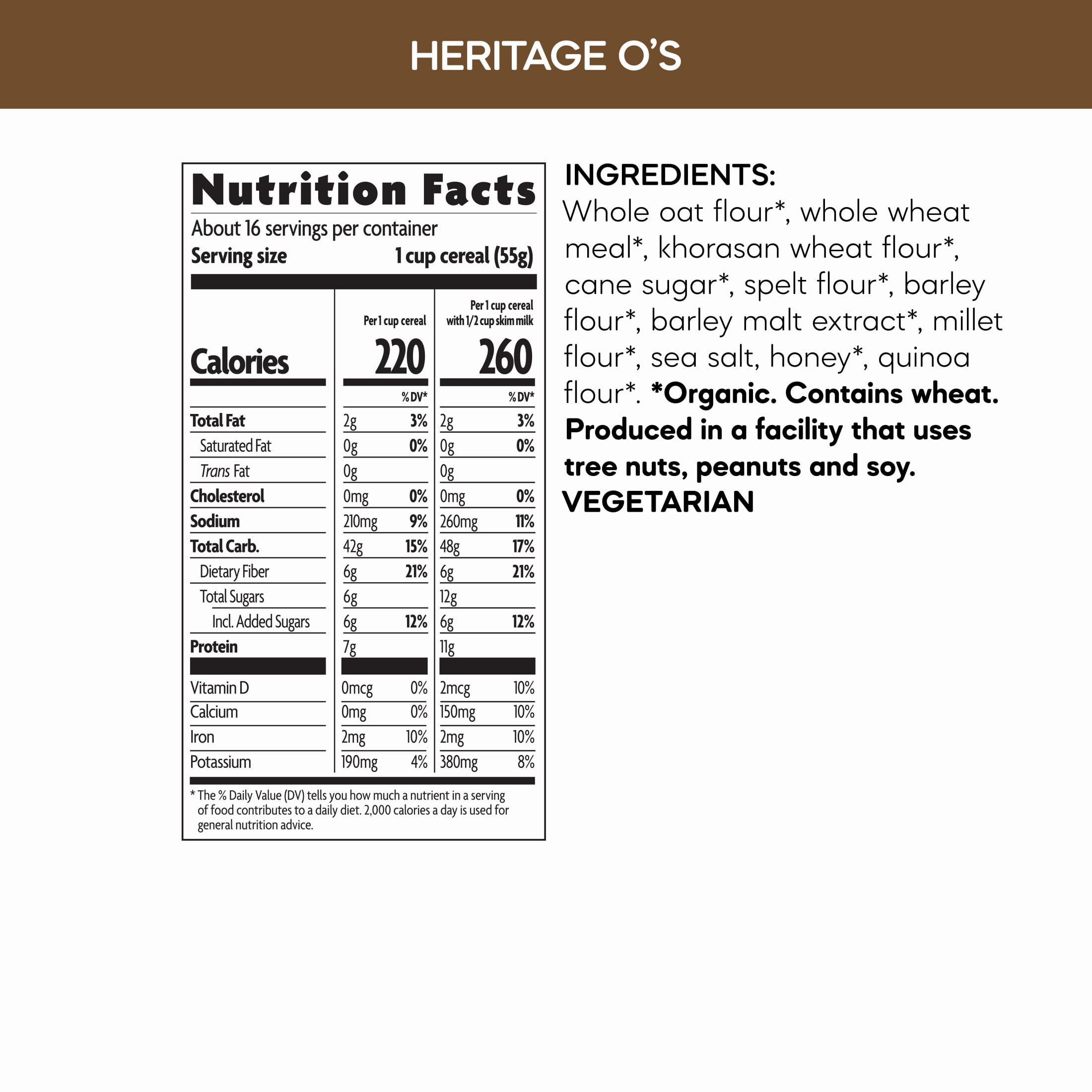 Nature's Path Organic Breakfast Cereal, Heritage O's, 32oz Bag