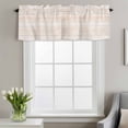 thumbnail image 2 of Wooden Texture Window Valance for Kitchen, Modern Rustic Farmhouse Wood Grain Simple Geometric Rod Pocket Short Curtain for Small Windows, Light Filtering Decorative Valance, 60 x 18 Inch, 1 Panel, 2 of 9
