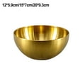 thumbnail image 2 of Stainless Steel Rice Soup Heat Insulated 304 Double Walled Bowl Salad Mixing Gold 15cm, 2 of 8