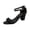 Black, variant on Willtoo Womens Block Heel Open Toe Strap Ankle Buckle Heeled Sandal