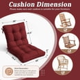 thumbnail image 2 of Kimunuk Outdoor Chair Cushions Set of 2, 39 x 20 in Non Slip Porch Swing Cushion Seat Back Cushions with Ties for Indoor Patio Rocking Chair, Burgundy, 2 of 7