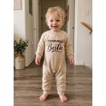 thumbnail image 3 of Cjfdfy Newborn Baby Boy Fall Outfit Mommy's Bestie Printed Long Sleeve Jumpsuit Baby Take Home Outfit Infant Cute Coming Home Clothes 0-18M, 3 of 9