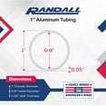 thumbnail image 2 of 8 FT - 1" Diameter x .050 Wall Aluminum Tubing 6063 Alloy T-6 Temper, 2 of 3