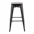 thumbnail image 3 of Oregon Contemporary Barstool In Black Steel And Black Wood - Set Of 2, 3 of 6