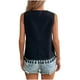 thumbnail image 4 of Fiudx Ropa de Mujer Blusa Cómoda Elástica Informal Sólida con Cuello En V y Manga Corta para Mujer a La Moda, 4 of 4