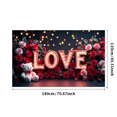 thumbnail image 3 of Love Heart Backdrop Banner Valentine's Background Romantic Party Wedding Photography Props Decorations Special Event Photo Booth Display, 3 of 4