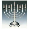 Silverplated Electric menorah with flickering bulbs