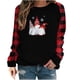 thumbnail image 1 of Sudaderas de Cuello Redondo de Navidad Para Mujer Blusa de Manga Larga Suelta Con Estampado de Navidad Odeerbi  ODB207178, 1 of 7