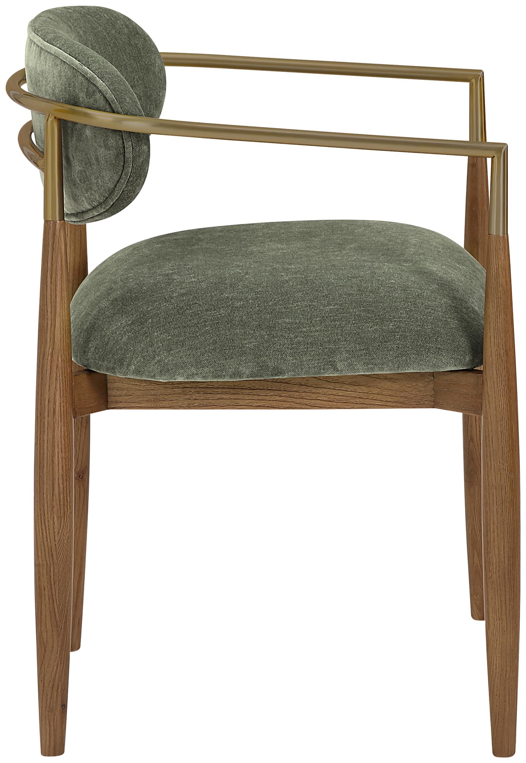 Meridian Furniture Riccio Olive Performance Fabric Dining Arm Chair (Set of 2)