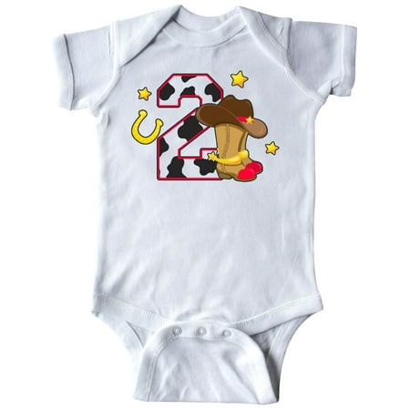 

Inktastic Cowboy Birthday Two Years Old with Cowboy Boots Gift Baby Boy Bodysuit