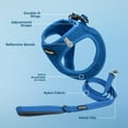 thumbnail image 3 of Voyager Step-In Air All Weather Mesh Harness & Reflective Dog Leash Combo w/ Neoprene Handle 5ft , For Small to Large Breed Dogs Cute & Heavy Duty, Best Pet Supplies- Royal Blue Royal Blue Trim, XXXS, 3 of 10