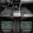 thumbnail image 7 of Zufioo red and green bow tie Print Car Floor Mats Four-piece Set, Car Interior Accessories - Corrosion-resistant, Non-Slip, Suitable for Cars, Trucks, Vans, 7 of 7