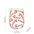 thumbnail image 3 of Christmas Glass Cups, Peppermint Candy Cane Pattern Drinking Tumbler, Clear Glass Cup for Xmas Holiday Table Setting, Christmas Glassware for Home Party, Clear, 3 of 6