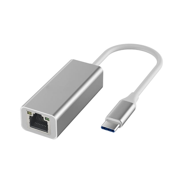 tredstone Driver Free USB Ethernet Adapter Advanced Chip For Stable And Reliable Network Type-c(silvery )