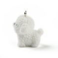 thumbnail image 2 of Flocking Resin Cute Puppy Pendants Dog Charms with Platinum Plated Iron Loops White 31.5x23x20mm Hole: 2.5mm, 2 of 3
