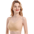 thumbnail image 5 of BIMEI Mastectomy Bra with Pockets for Breast Prosthesis Women's Full Coverage Wirefree Everyday Bra 9988,Beige, 40C, 5 of 8