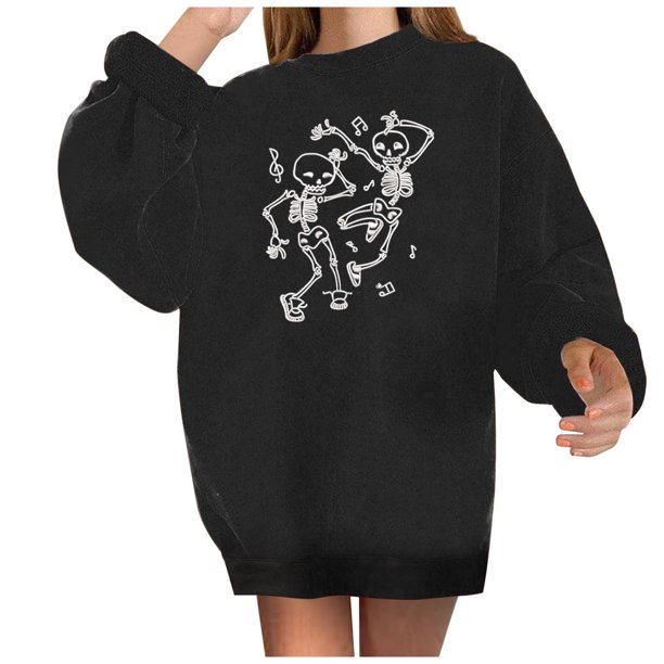 Sudadera Para Mujer Camisas Erógenas de Invierno Cuello Redondo Manga Larga Tops Impreso Regular Sudadera Blusa Odeerbi ODB128532