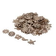 thumbnail image 5 of 100Pcs Wood Cutout Slices Unpainted Shaped Embellishments Crafts, 5 of 8