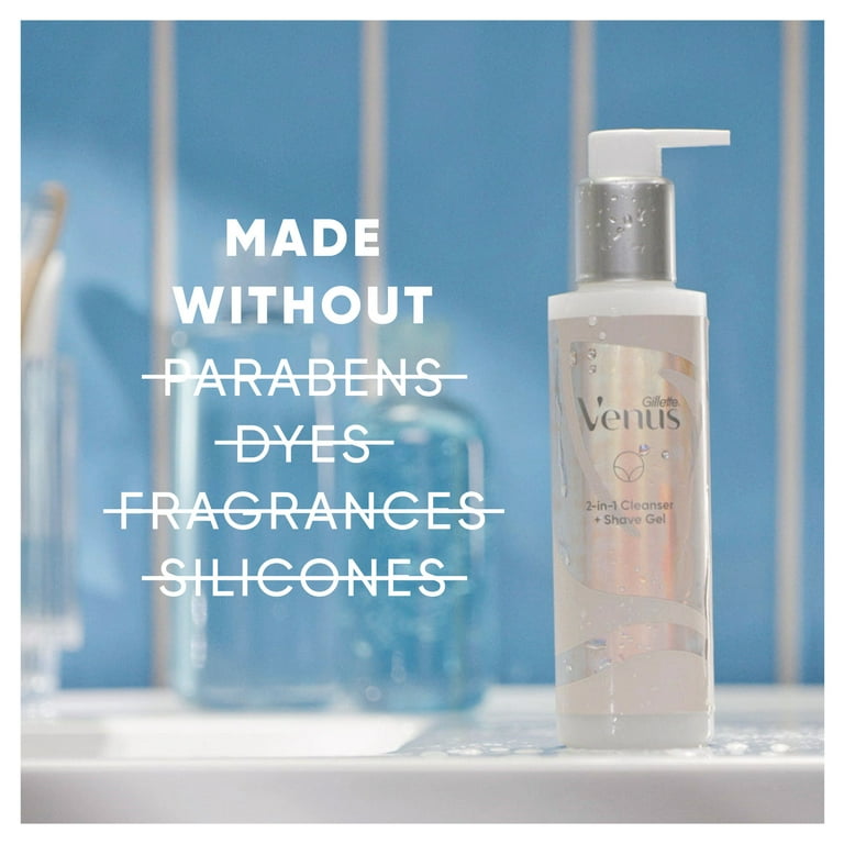 Venus Female Shaving Set with Razor, 2-in-1 Cleanser and Soothing