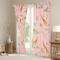 thumbnail image 3 of Castle Fairy Cartoon Lion Giraffe Elephant Black Out Curtains for Preppy Child,Jungle Animal Curtains Pack of 2 (42x63 Each),Chic Floral Wildlife Bedroom Curtains,Breathable Home Decor, 3 of 6