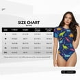 thumbnail image 5 of Uemuo Dinosaurs Pattern Women's One Piece Short Sleeve Swimsuit Rash Guard Surfing Modest Quick-drying Swimsuit Beach Essentials-Large, 5 of 9