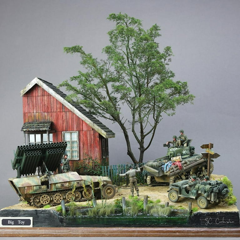 ABS Plastic Hollow Tube Model Materials Military Sand Table Building HO  Railway Scene Layout Diorama 6pcs/Set