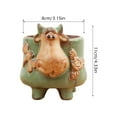 thumbnail image 3 of pdqouc Small Succulent Pots with Ceramic Animal Shape Design Planter Indoor Plant Cute Cactus/Bonsai Flower Pots for Home Decor And Desk Decoration, 3 of 7