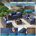 thumbnail image 5 of Sunmthink 10-Piece Wicker Patio Furniture Sets, Outdoor Conversation Set with 4 Inches Thick Cushions and Waterproof Cover, 5 of 6