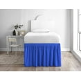 thumbnail image 2 of Dorm Bed Skirt - Extra Long College Dorm Bed Skirt 32" Drop - 100% Microfiber Ruffled Dorm Sized (39" x 80") College Bed Skirts, Elastic Bed Skirt for Easy Fitting - Royal Blue Solid, Twin-XL Size., 2 of 5